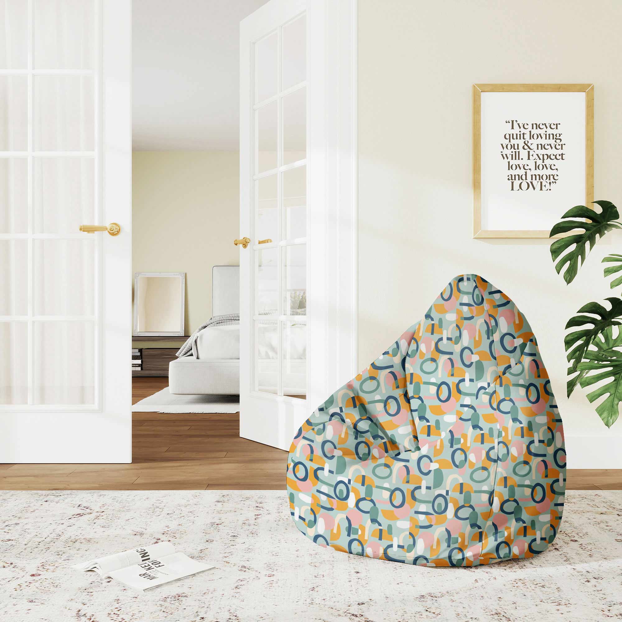 Puf Pearshape Abstract Cut Out-M-Oxford