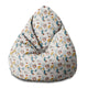 Pearshape Abstract Faces-S Velvet Pouf