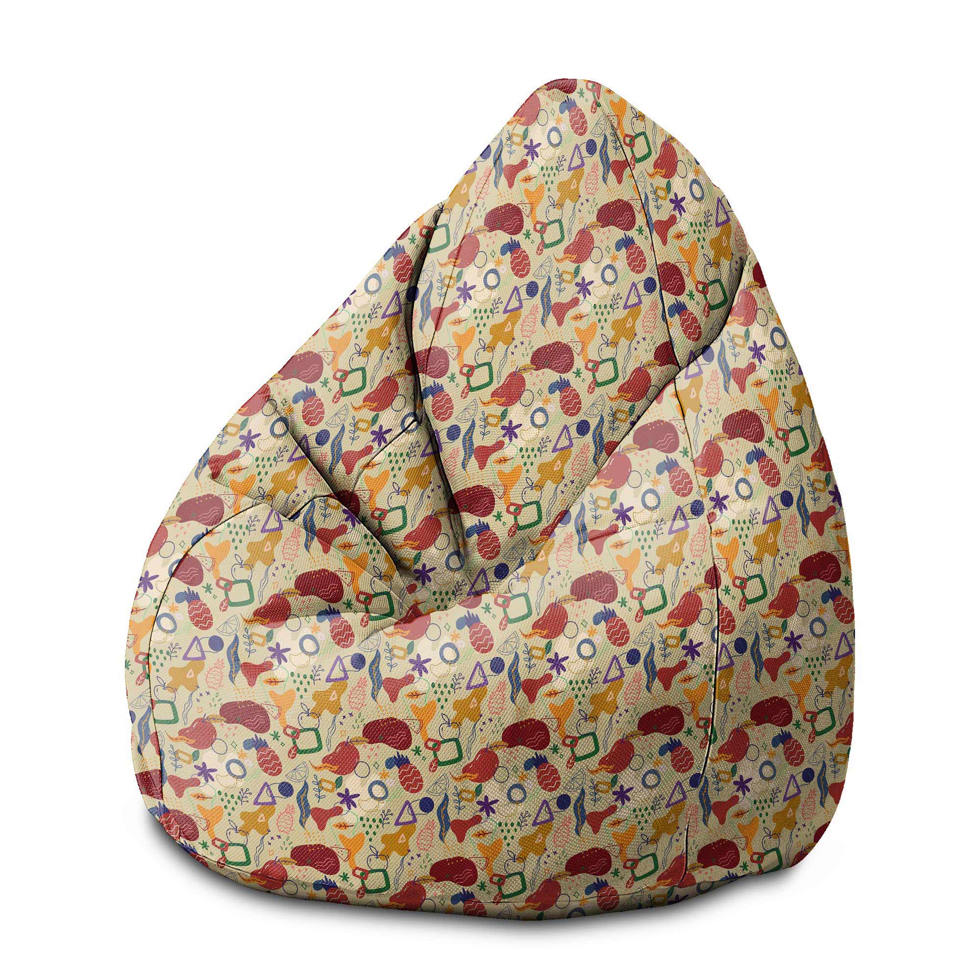 Sedací vak Pearshape Abstract Fruits-M-Velvet