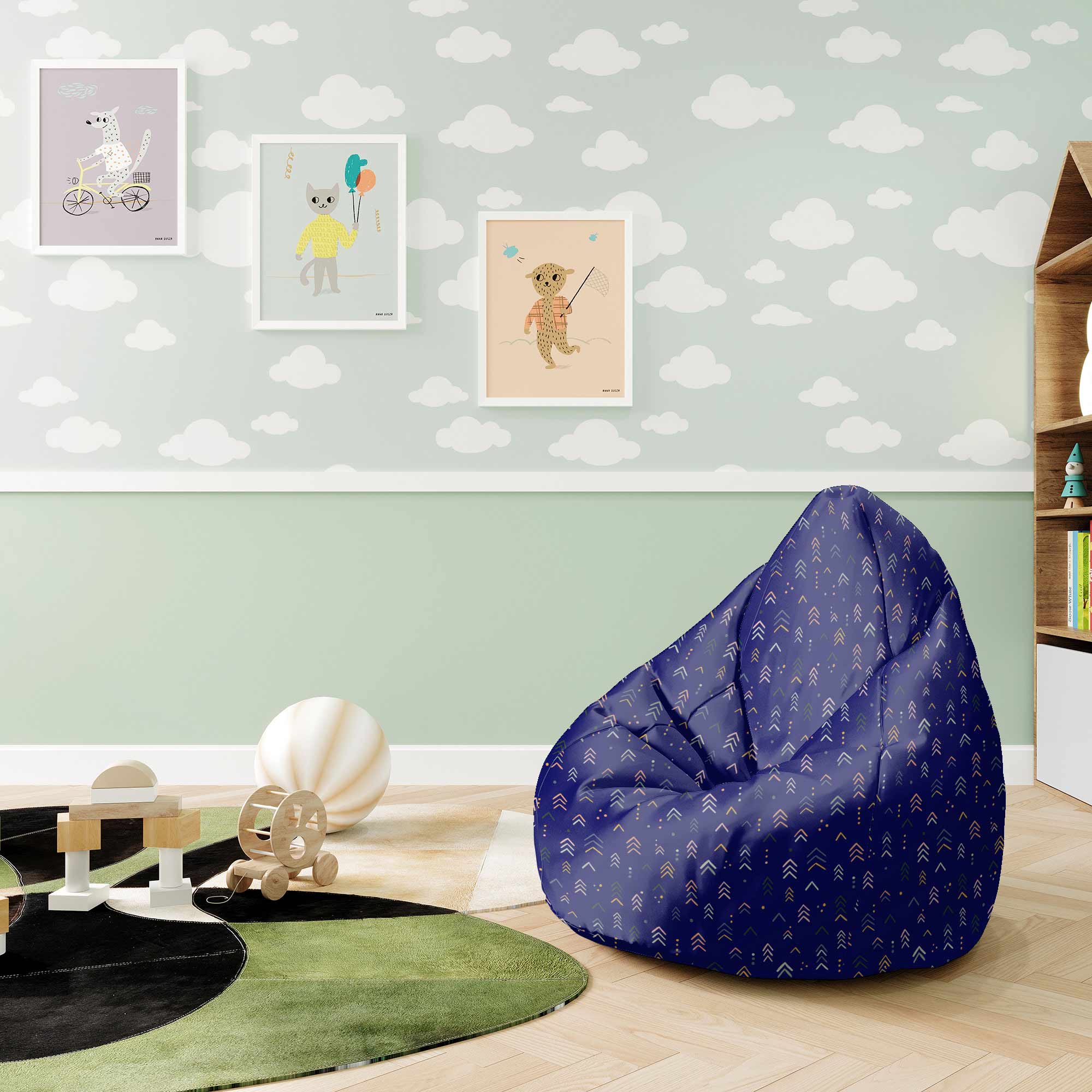 Pearshape Abstract Soft Shapes Pouf
