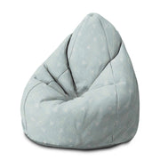 Pearshape Blue Monday Morning Pouf-M-Oxford