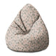 Puf Pearshape Botanical Beige Pattern