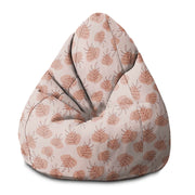 Pearshape Botanical Flowers and Leaves Pouf
