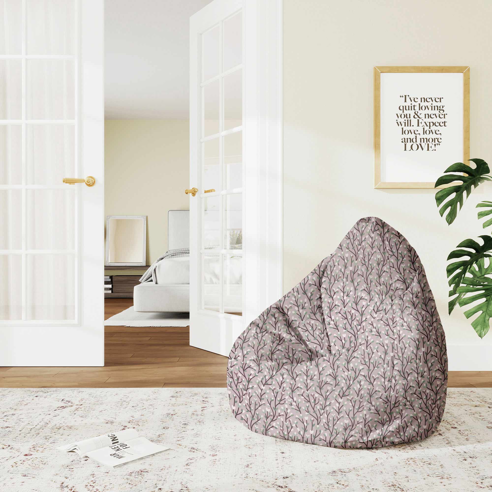 Pearshape Branches Pouf-M-Oxford