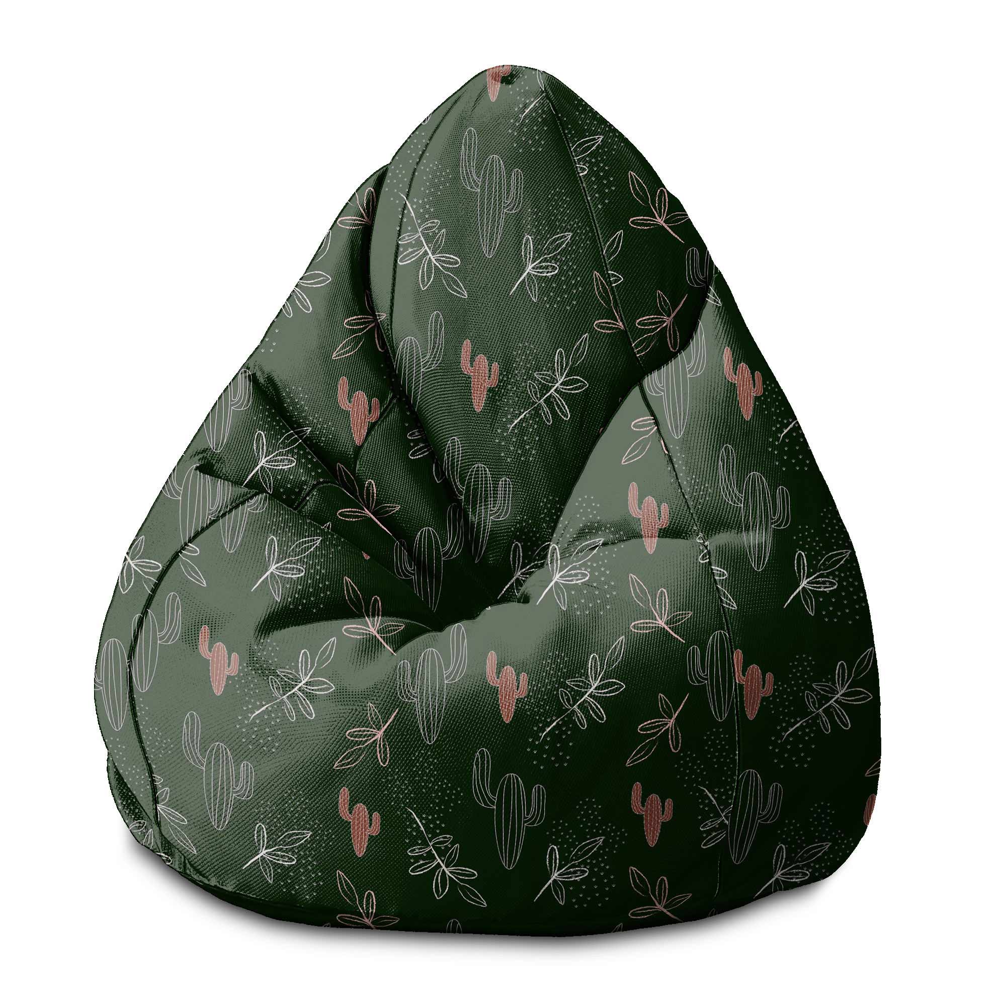 Pearshape Pouf Cactus Doodles