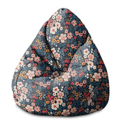 Pearshape Pouf Colorful Flowers-S-Velvet