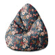 Pearshape Pouf Colorful Flowers-S-Velvet