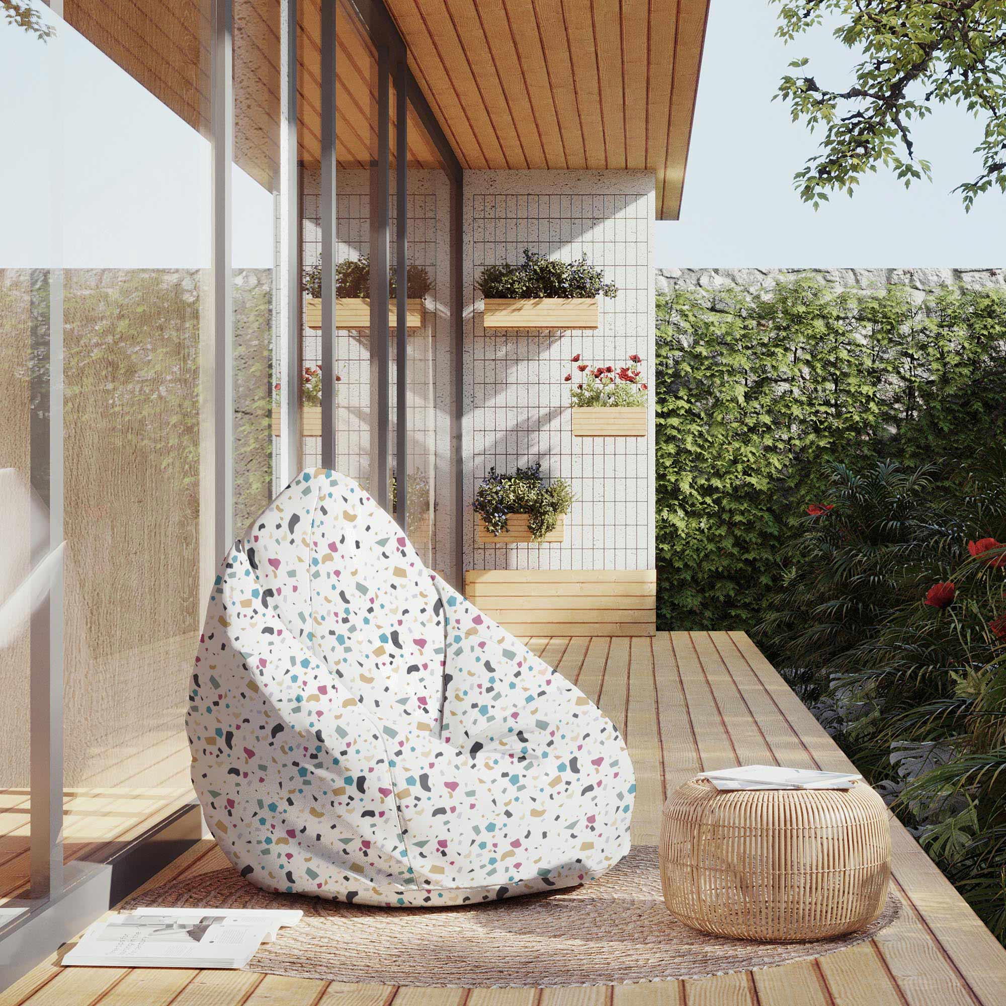Puf Pearshape Bunter Terrazzo-M-Oxford