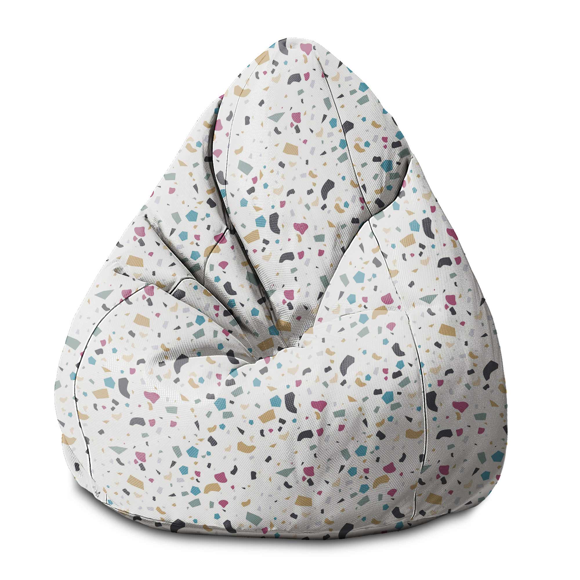 Puf Pearshape Barevný Terrazzo-S-Velvet