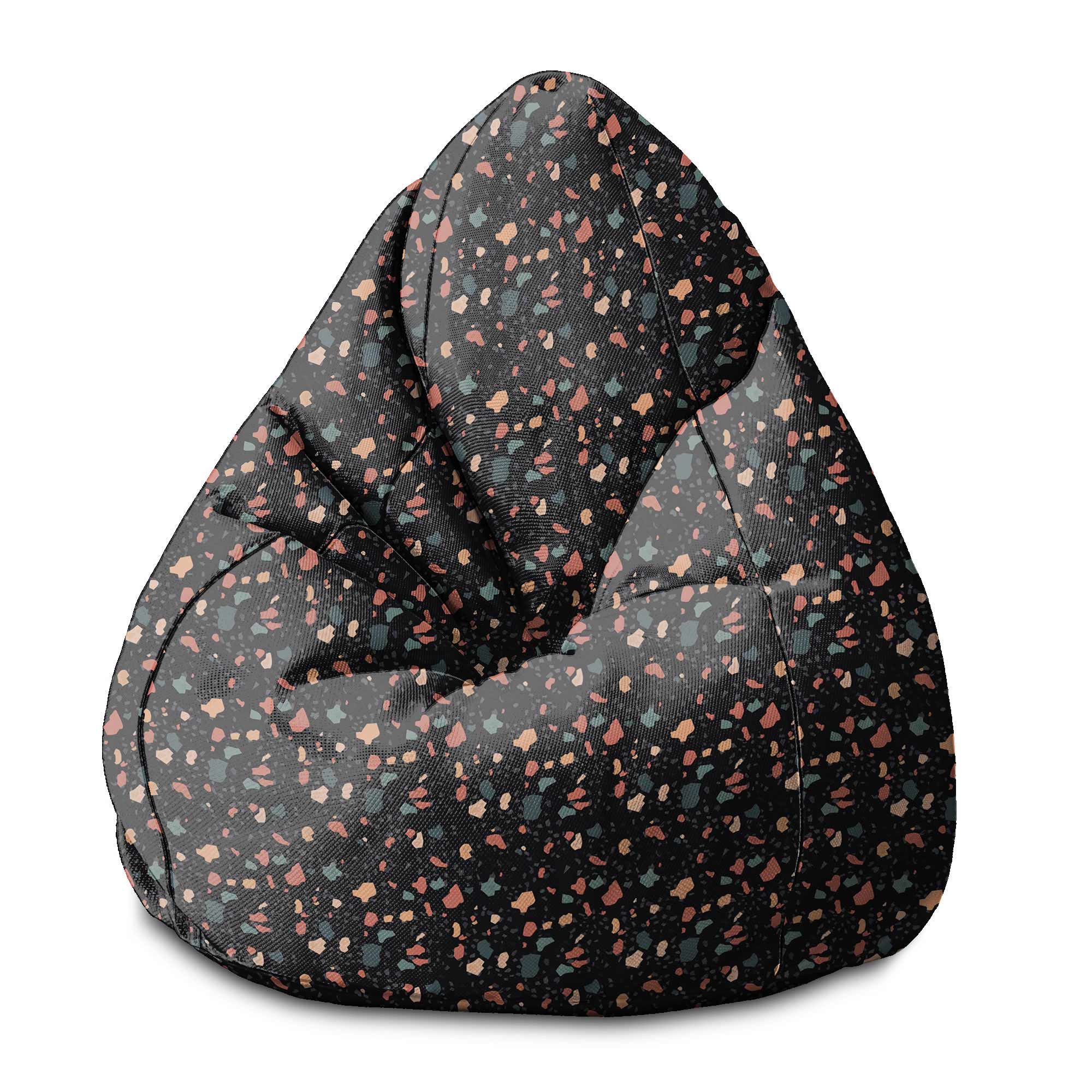 Pearshape Pouf Dark Terrazzo