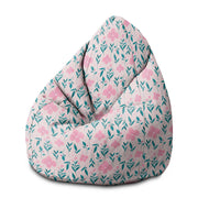 Pearshape Pouf Delicate Pink Flowers-M-Velvet