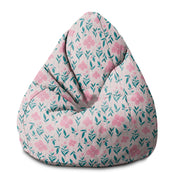 Pearshape Pouf Delicate Pink Flowers