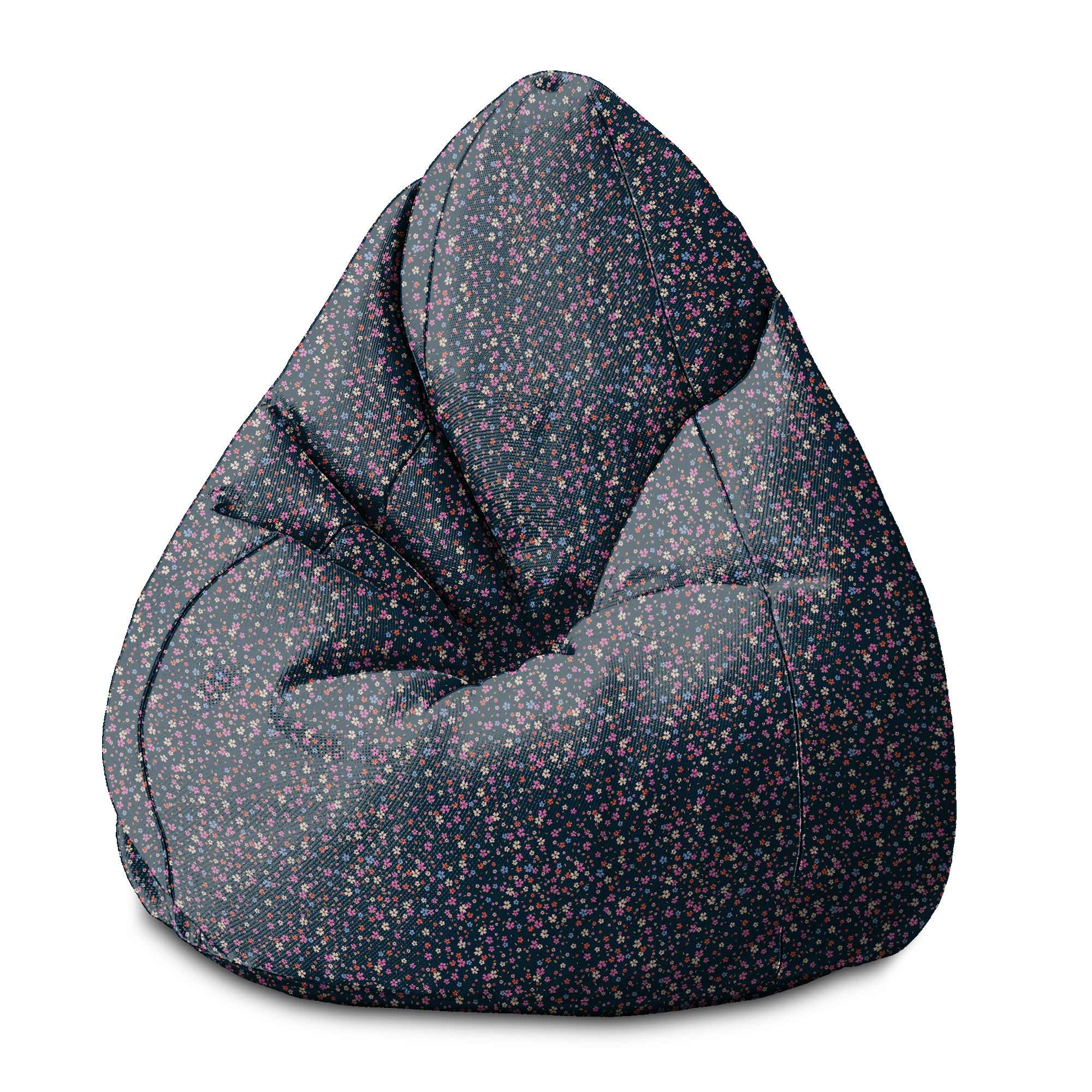 Puf Pearshape Ditsy Floral-S-Velvet