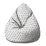 Pearshape Pouf Drawn Circles-S-Oxford