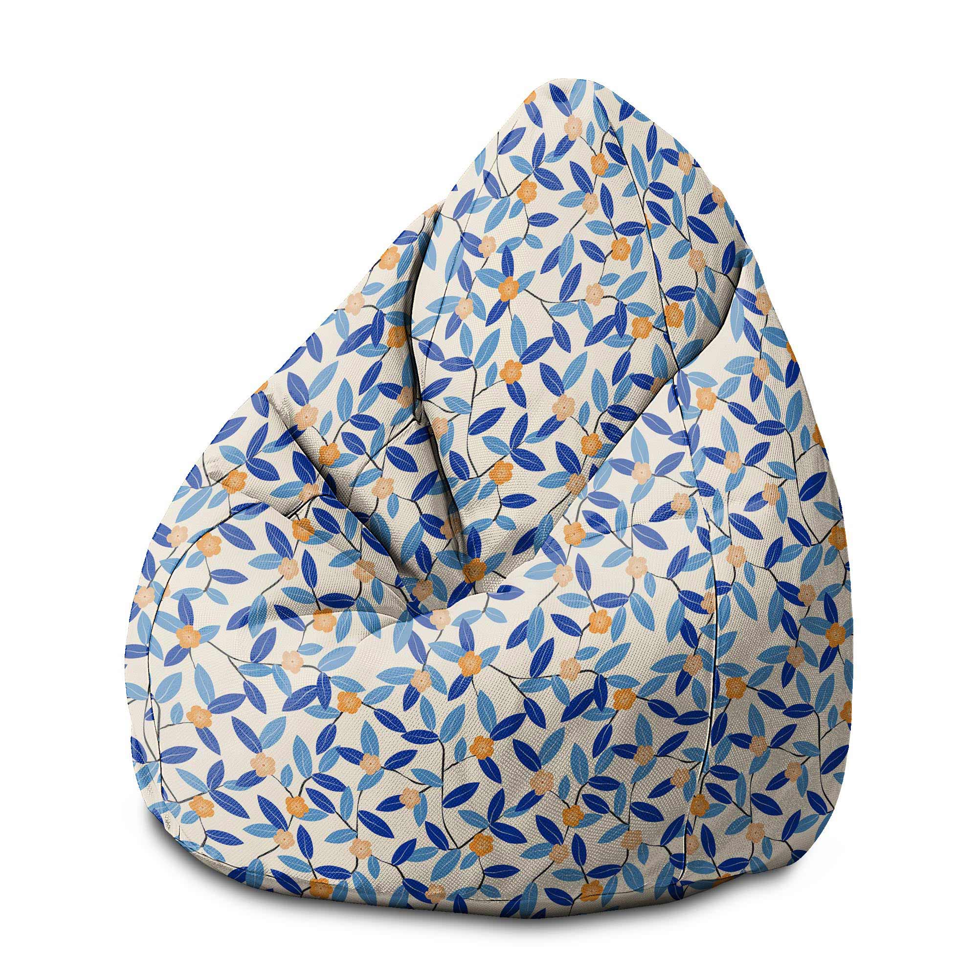 Pearshape Pouf Energy Blues-M-Oxford