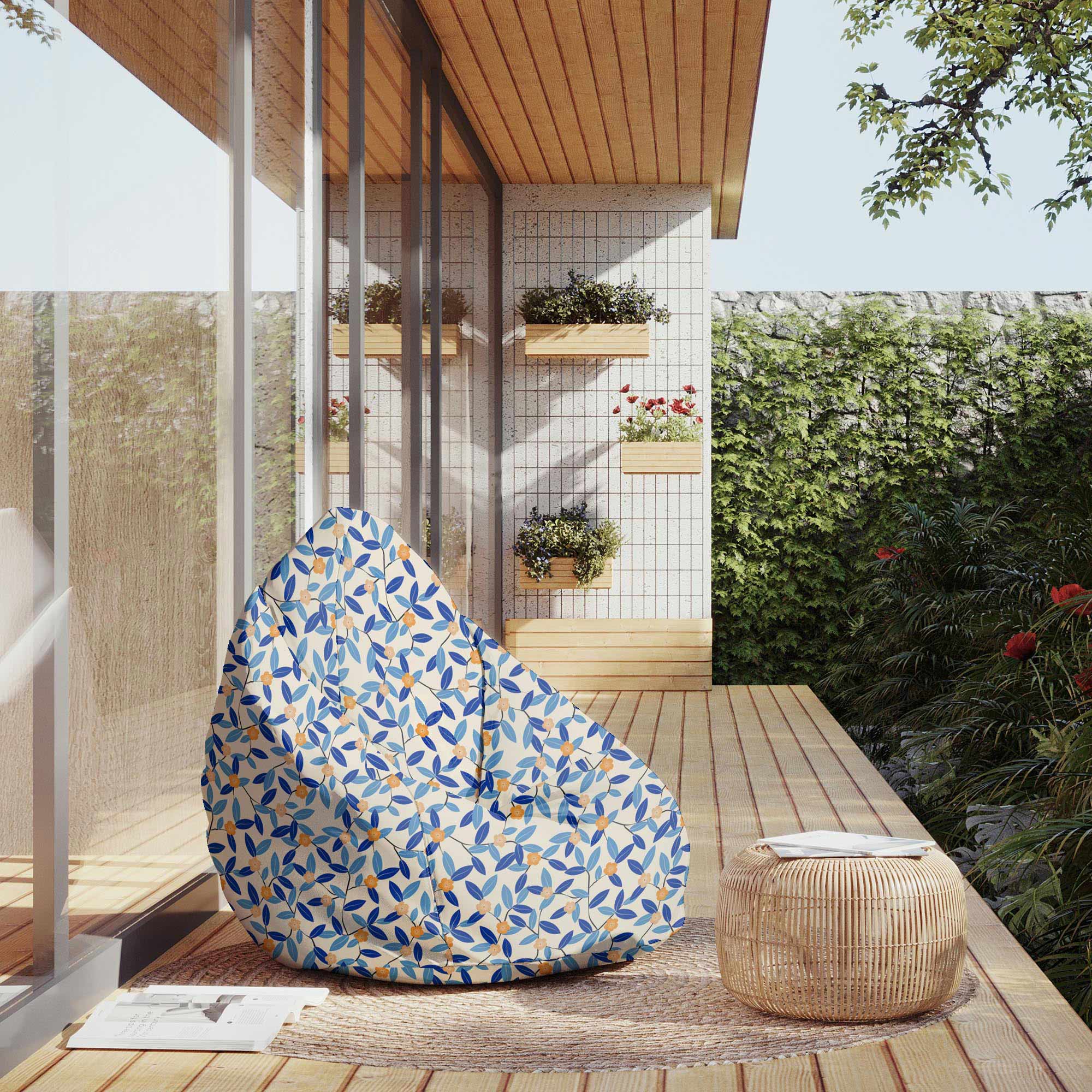 Pearshape Pouf Energy Blues-M-Oxford