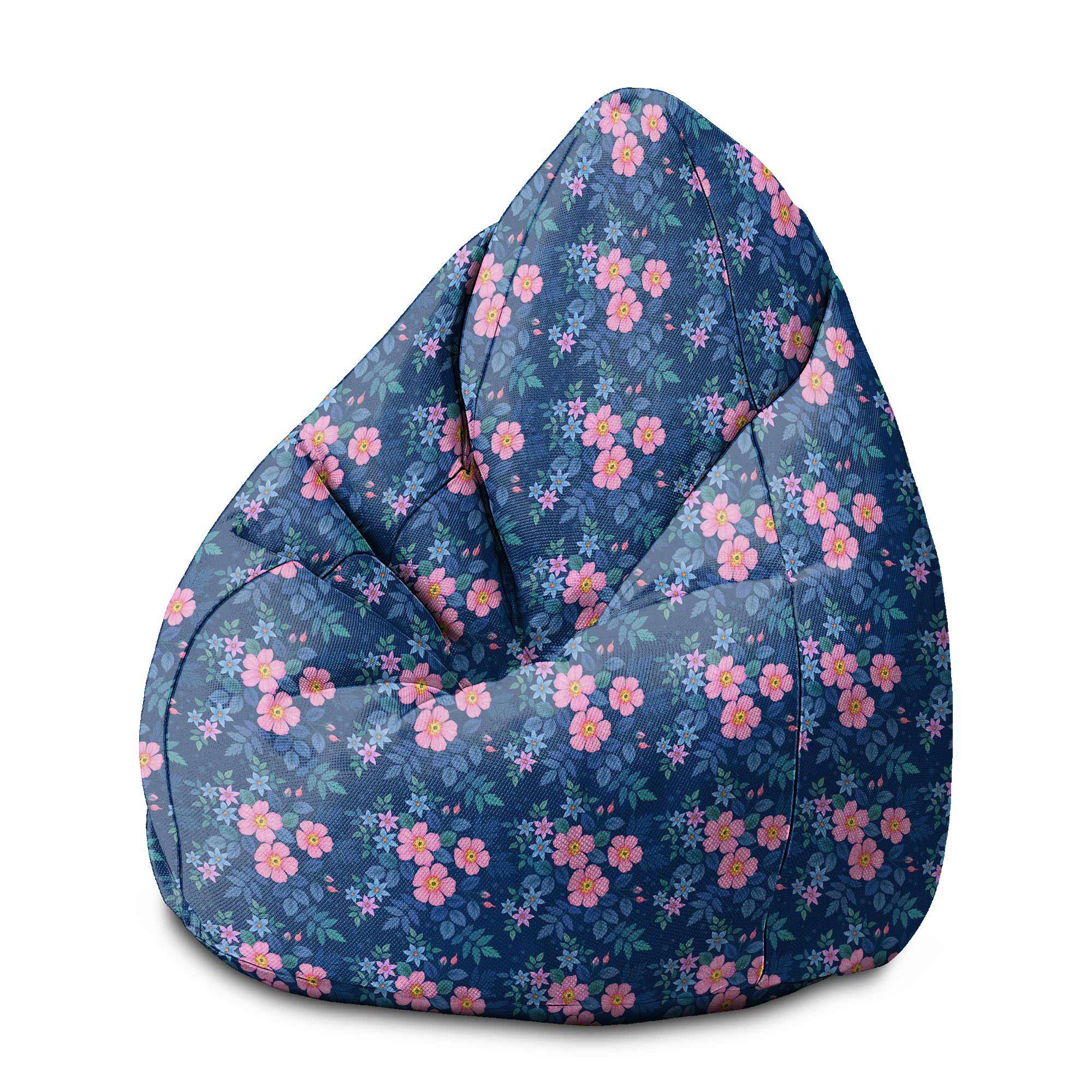 Pearshape Fresh Rose Pouf-M-Oxford