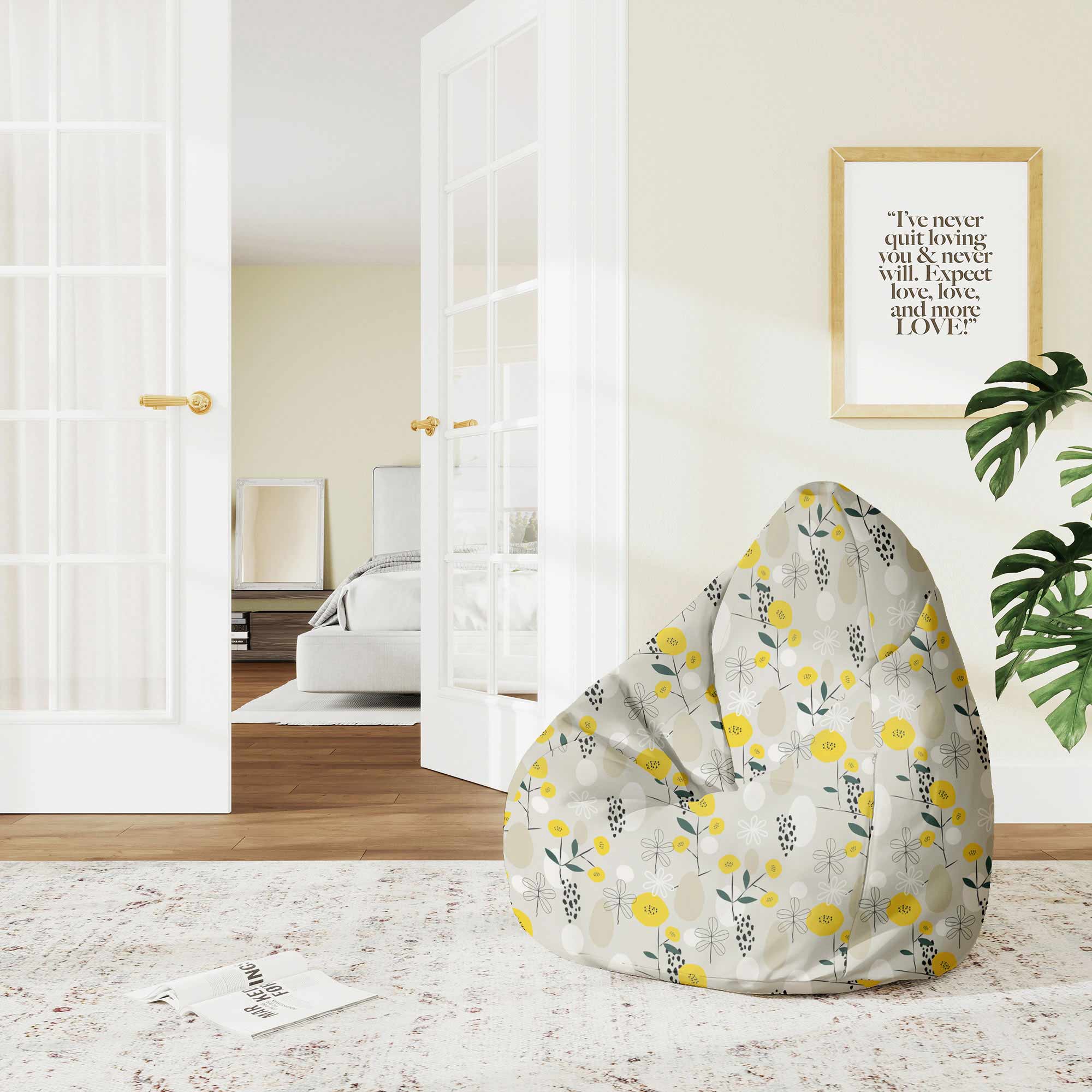 Pearshape Pouf I Like Scandi-M-Oxford