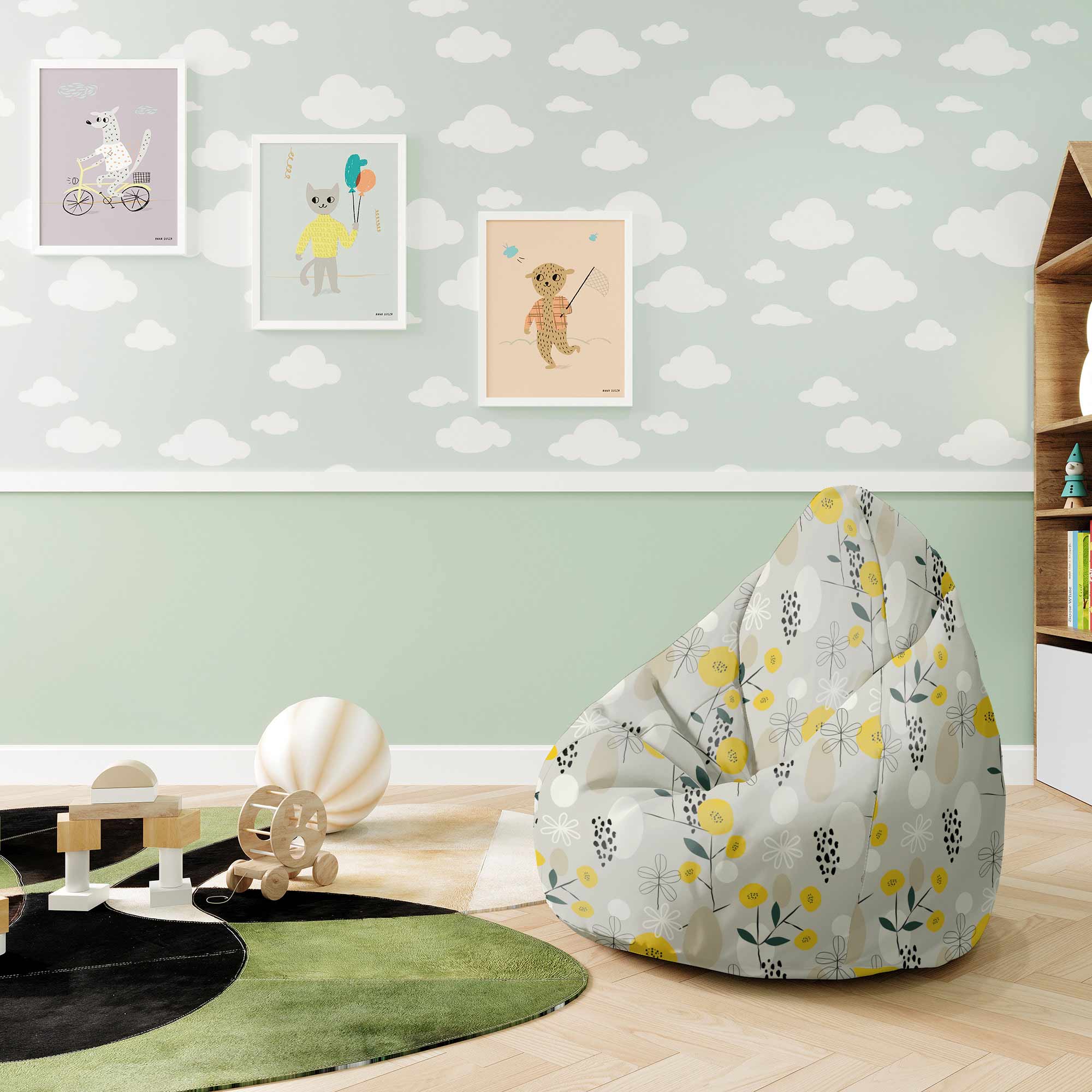 Pearshape Pouf I Like Scandi