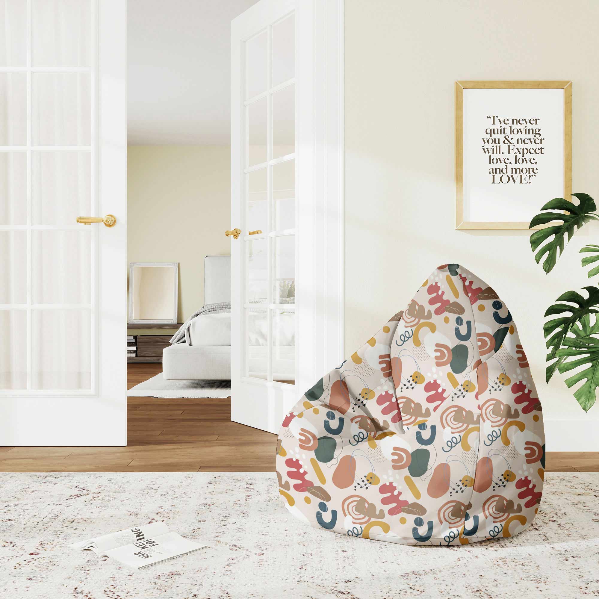 Pearshape Pouf Irregular Shapes-M-Oxford