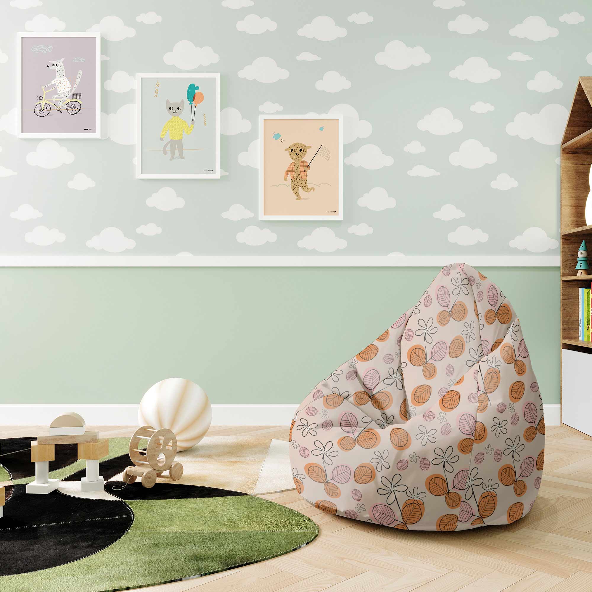 Pearshape Pouf It Must Be August-S-Velvet