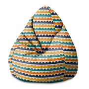 Pearshape Pouf Abstract Half Dots-S-Oxford
