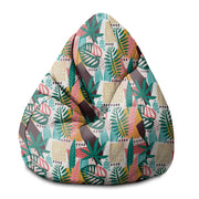 Pearshape Pouf Abstract Monstera