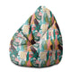 Pearshape Pouf Abstract Monstera-M-Oxford