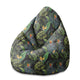 Pearshape Pouf Watercolor on Black-M-Velvet