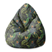 Pearshape Pouf Watercolor on Black-S-Velvet