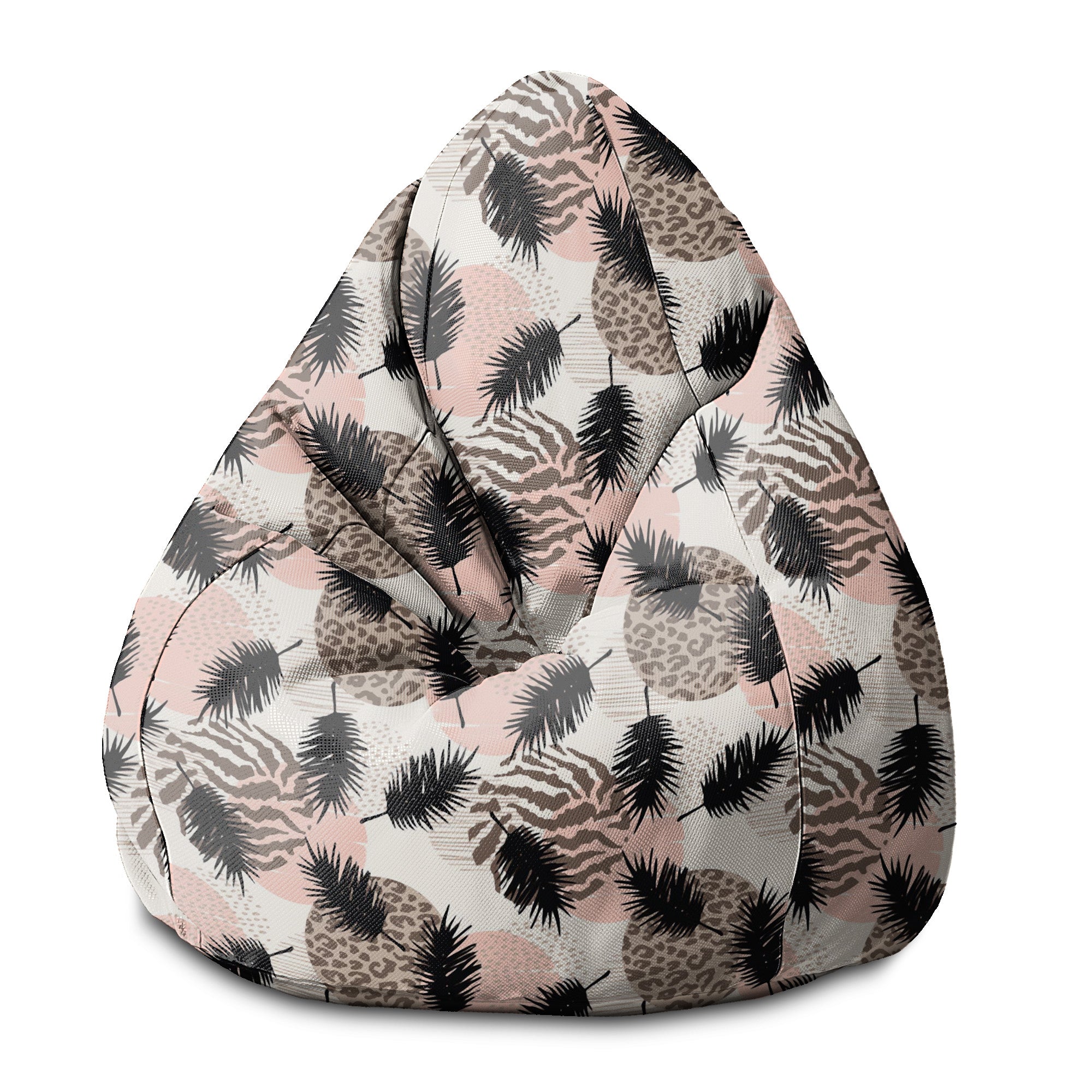 Pearshape Pouf Animal and Tropical Geometric