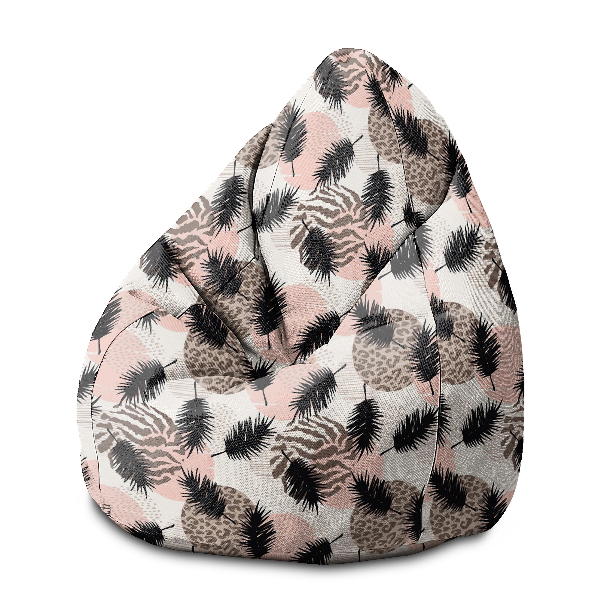 Pearshape Pouf Animal and Tropical Geometric-M-Oxford