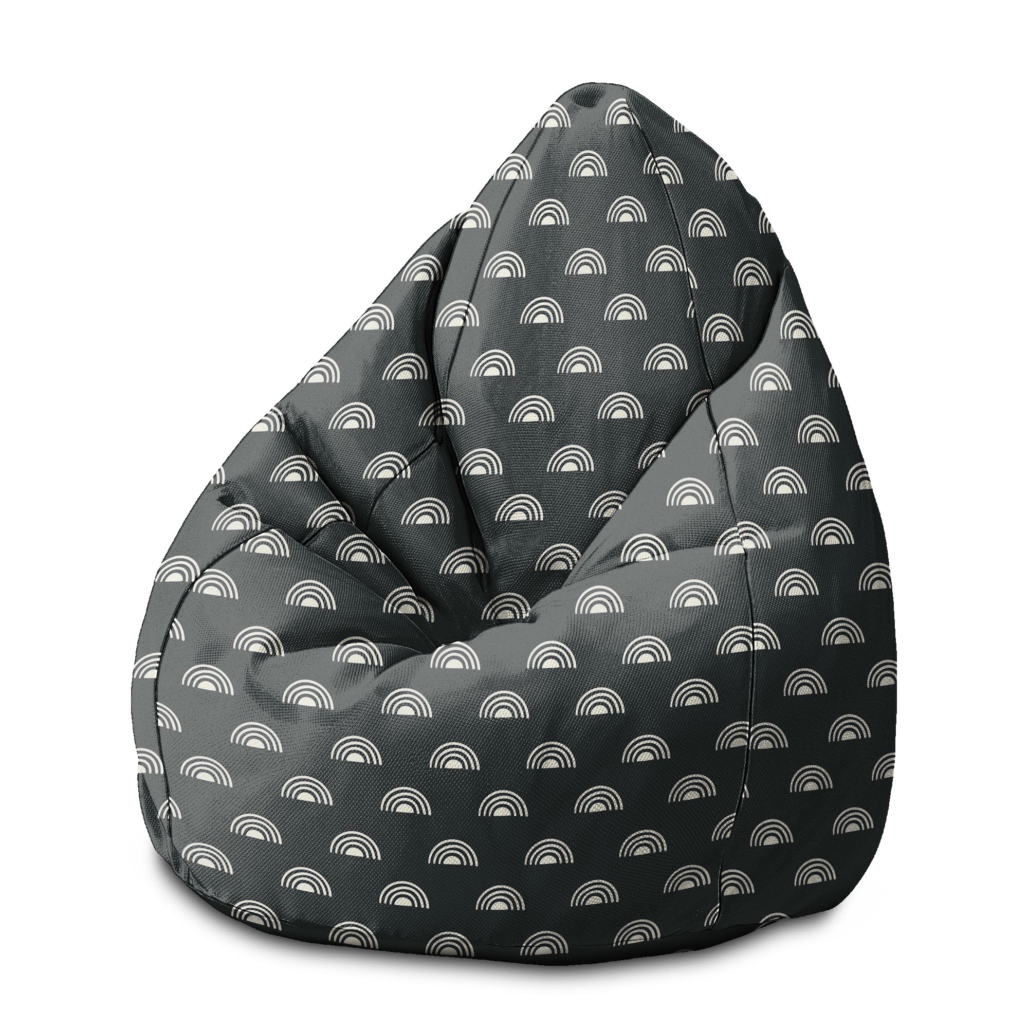 Pearshape Pouf Artistic Abstract-M-Velvet