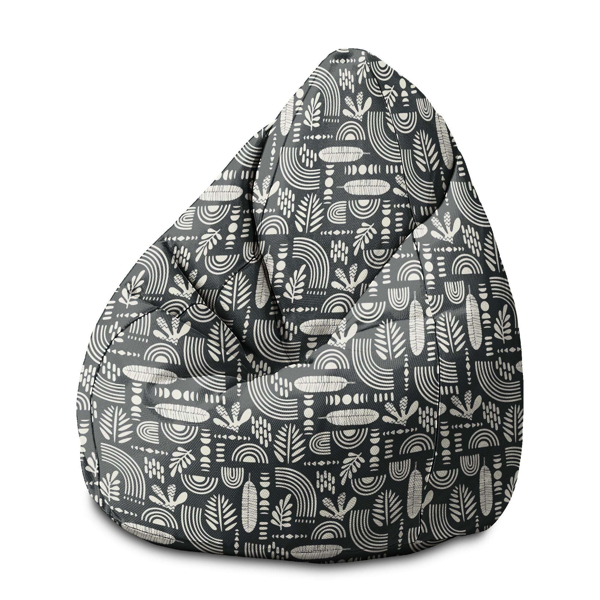 Pearshape Pouf Artistic Abstract Art-M-Oxford