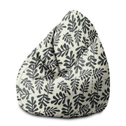 Pearshape Pouf Artistic Abstract Leaves-M-Velvet