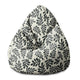 Pearshape Pouf Artistic Abstract Leaves-S-Velvet