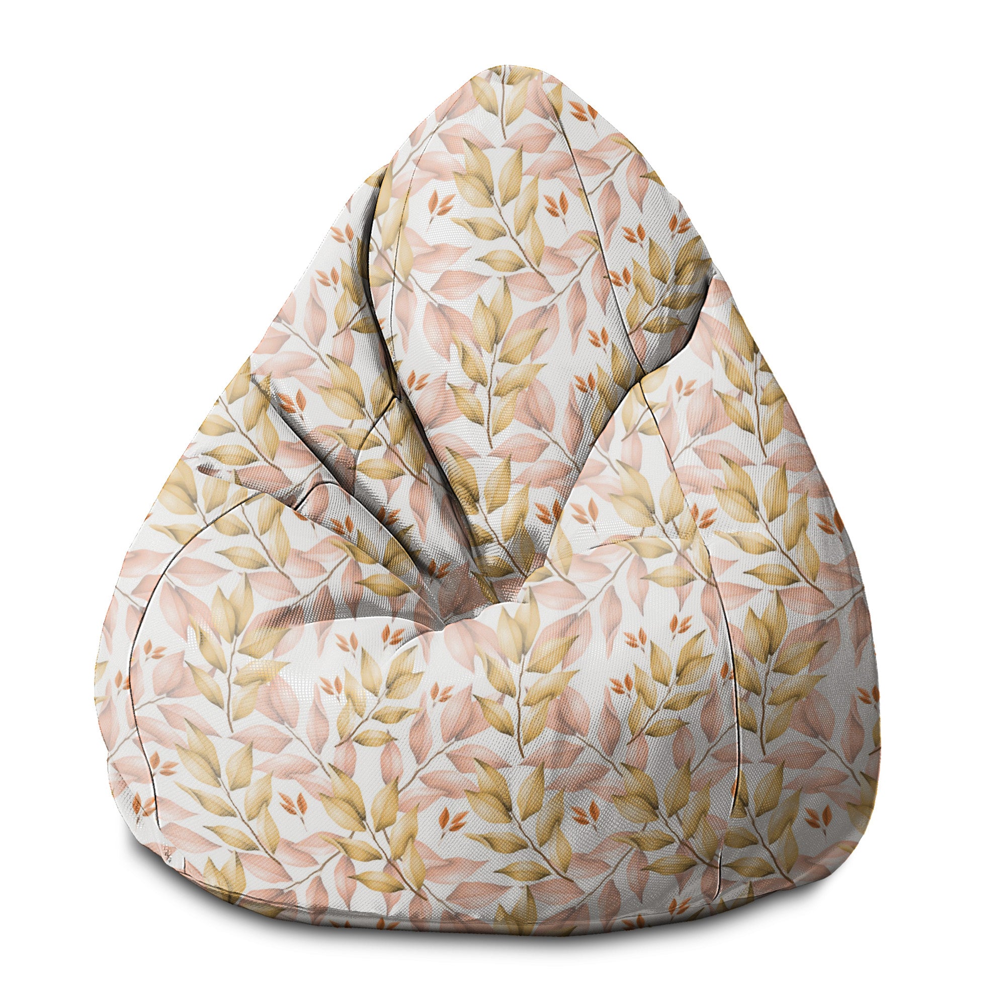 Pearshape Pouf Autumn Gold Leaves