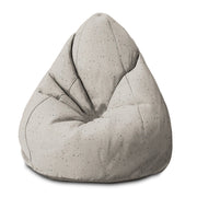 Pearshape Pouf Beige Print with Dots-S-Velvet