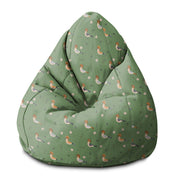 Pearshape Pouf Birds and Berries
