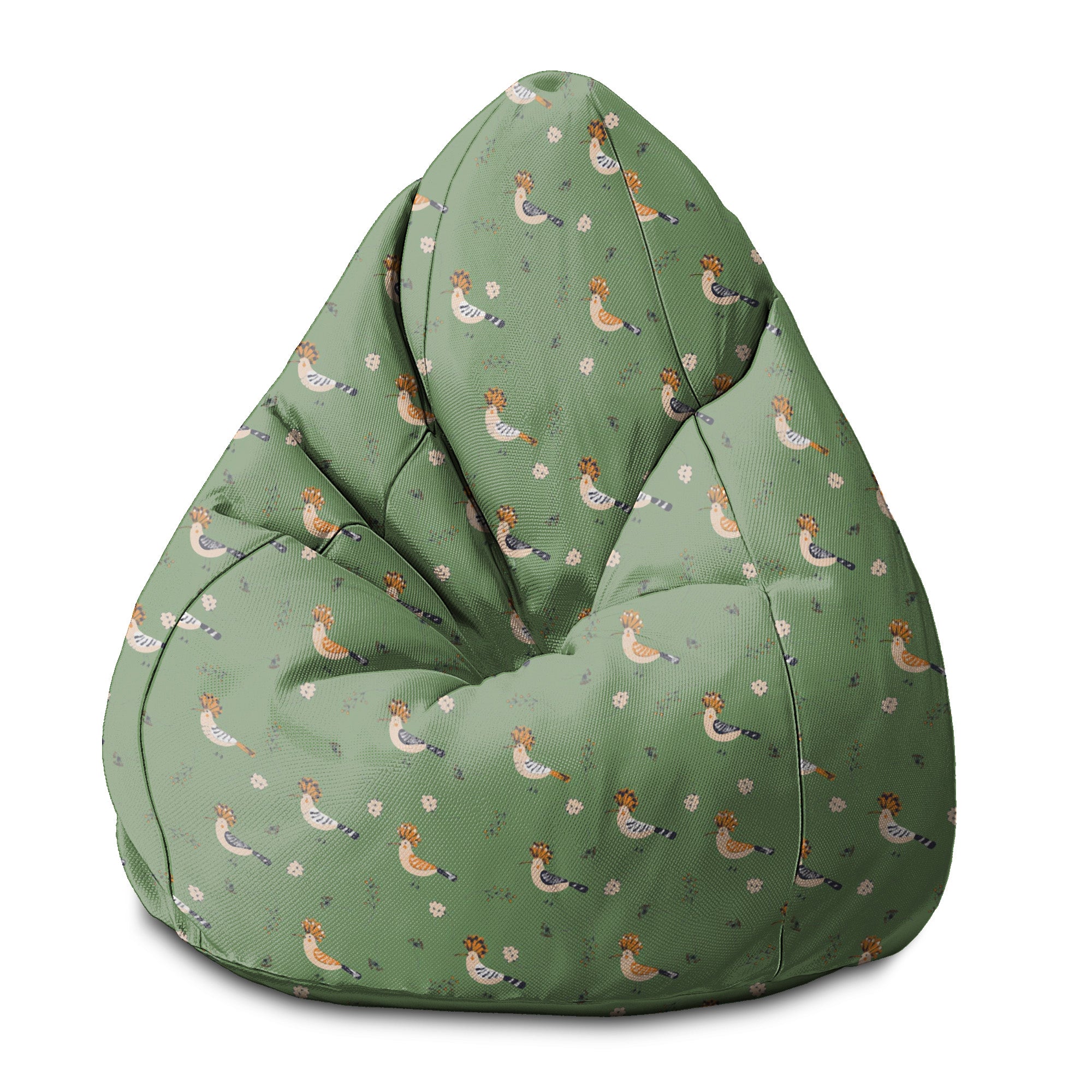 Pearshape Pouf Birds and Berries