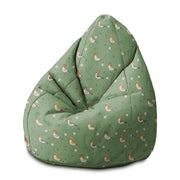 Pearshape Pouf Birds and Berries-M-Oxford