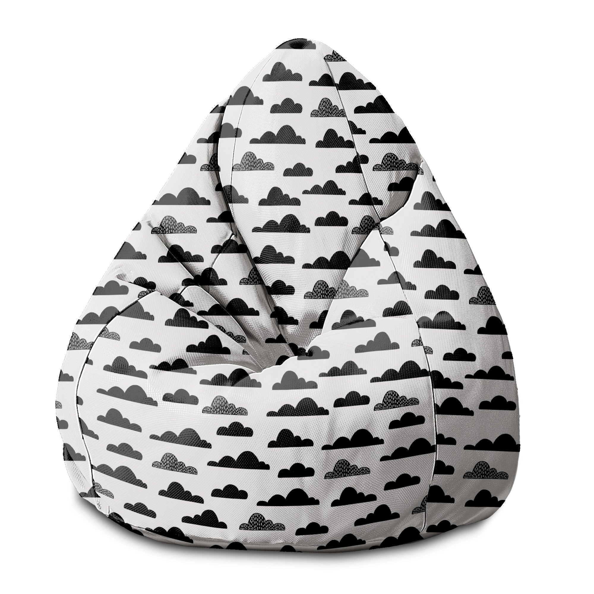 Pearshape Pouf Black Clouds-S-Oxford
