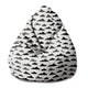 Pearshape Pouf Black Clouds-S-Oxford