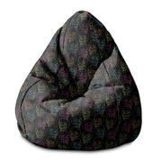 Pearshape Pouf Black Skull
