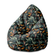 Pearshape Pouf Black Tropical Forest-M-Oxford
