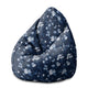 Pearshape Pouf Blue Botanical-M-Velvet