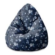 Pearshape Pouf Blue Botanical-S-Velvet
