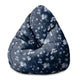 Pearshape Pouf Blue Botanical-S-Velvet