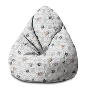 Puf Pearshape Chevron and Flowers