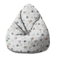Puf Birnenform Chevron und Blumen